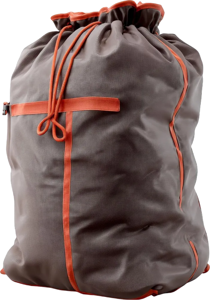 grey-orange-fabric-drawstring-bag